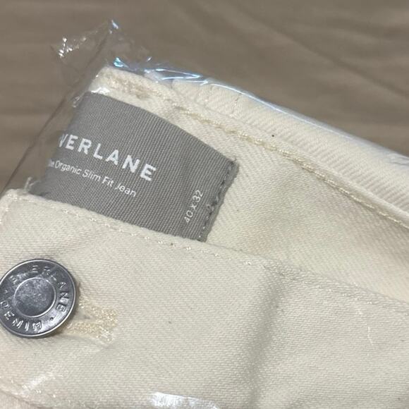 NWOT Everlane The Organic Cotton Slim-Fit Jean In Calico Ecru Size 40x32 - Picture 9 of 9